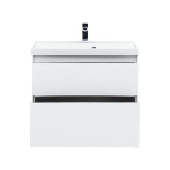 Тумба подвесная с раковиной Aquanet Гласс 80 см 238361, белый - фото 6