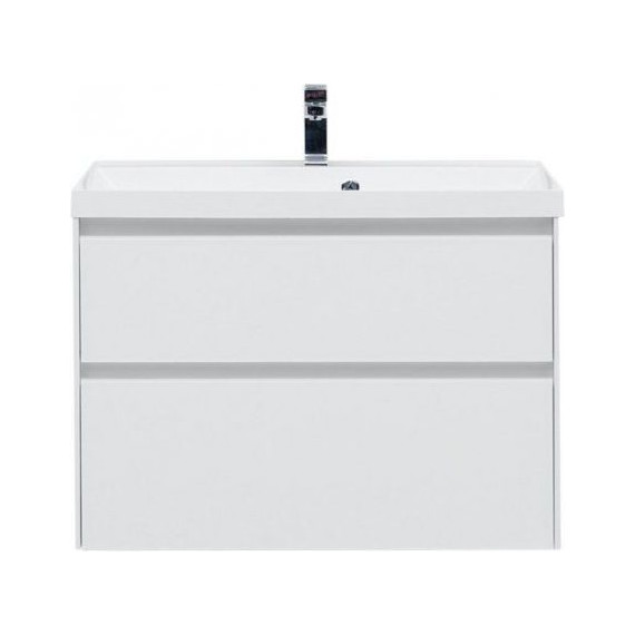 Тумба подвесная с раковиной Aquanet Гласс 90 см 196960, белый - фото 3