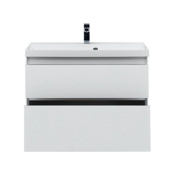 Тумба подвесная с раковиной Aquanet Гласс 90 см 196960, белый - фото 4