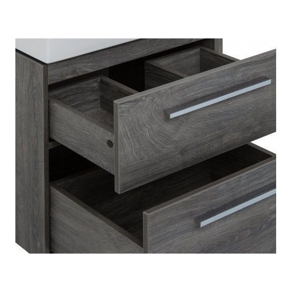 Тумба подвесная с раковиной Aquanet Nova 60 см 242278, дуб рошелье, Цвет фасада: дуб рошелье - фото 12