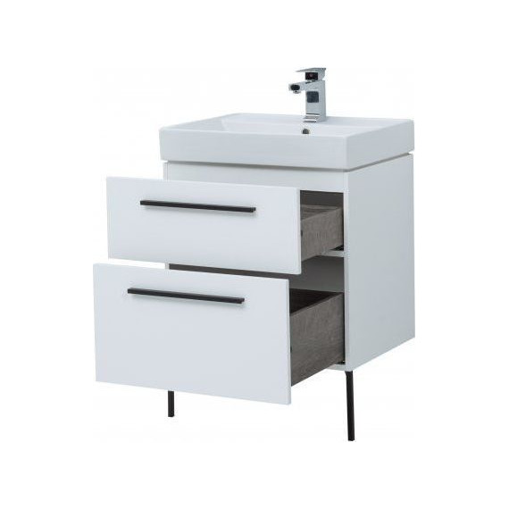 Тумба подвесная с раковиной Aquanet Nova 60 см 242279, белый, Цвет фасада: белый - фото, картинка 8 Тумба подвесная с раковиной Aquanet Nova 60 см 242279, белый, Цвет фасада: белый - фото 8