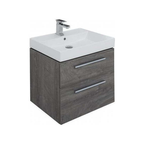 Тумба подвесная с раковиной Aquanet Nova 60 см 242278, дуб рошелье, Цвет фасада: дуб рошелье - фото 9