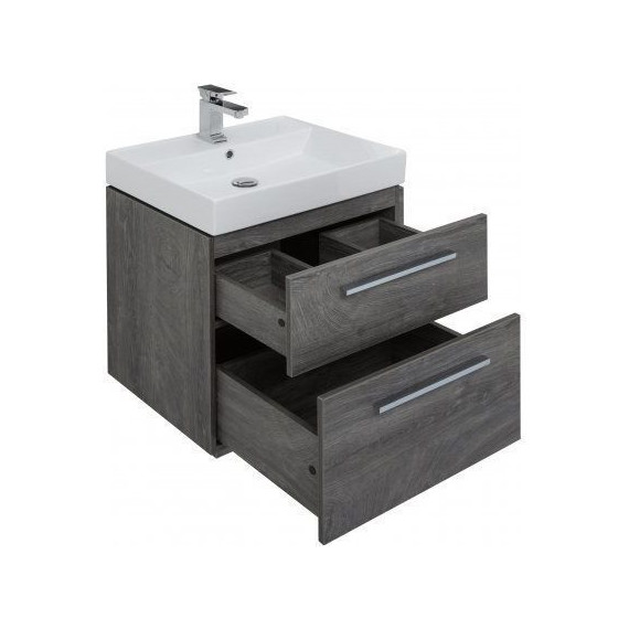 Тумба подвесная с раковиной Aquanet Nova 60 см 242278, дуб рошелье, Цвет фасада: дуб рошелье - фото 10