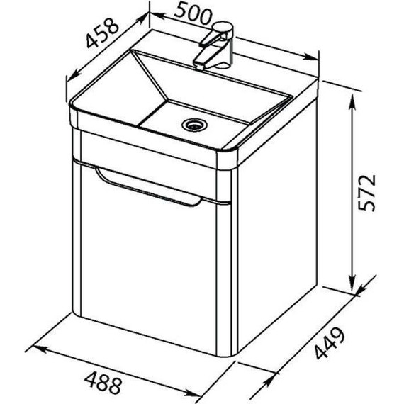 Тумба подвесная с раковиной Aquanet София 50 см 201745, белый - фото, картинка 12 Тумба подвесная с раковиной Aquanet София 50 см 201745, белый - фото 12