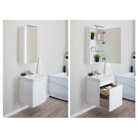 Тумба подвесная с раковиной Aquanet София 50 см 201745, белый - фото, картинка 9 Тумба подвесная с раковиной Aquanet София 50 см 201745, белый - фото 9