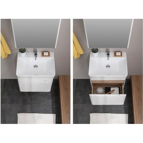 Тумба подвесная с раковиной Aquanet София 60 см 196956, белый - фото, картинка 9 Тумба подвесная с раковиной Aquanet София 60 см 196956, белый - фото 9