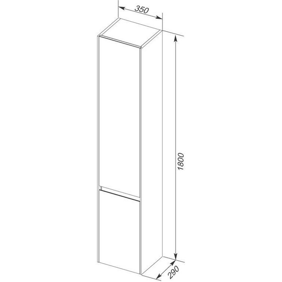 Пенал подвесной Aquanet Гласс 35 см 196962, белый - фото 5