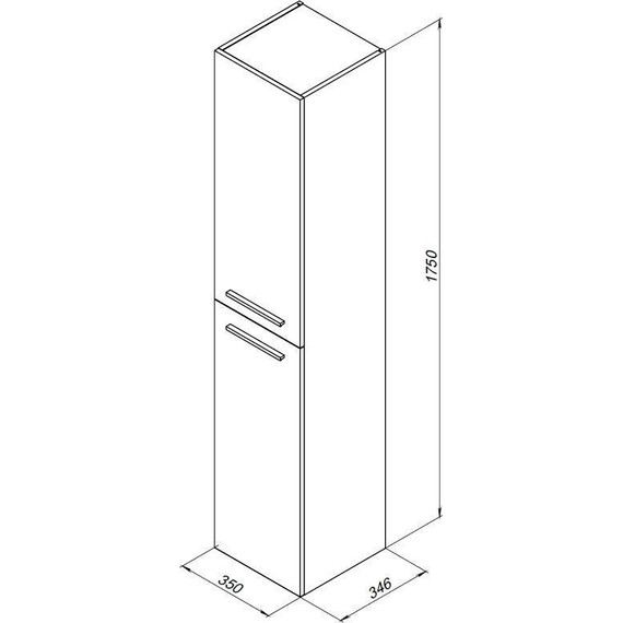 Пенал подвесной Aquanet Nova 35 см 242259, дуб рошелье - фото 11