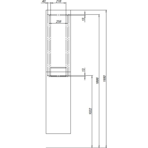 Пенал подвесной Aquanet Nova 35 см 242261, белый - фото 8