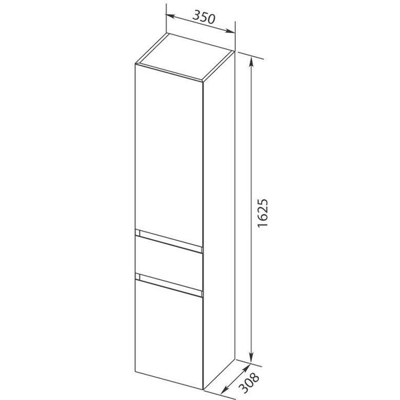 Пенал подвесной Aquanet Нью-Йорк 35 см 203956, орех - фото 18