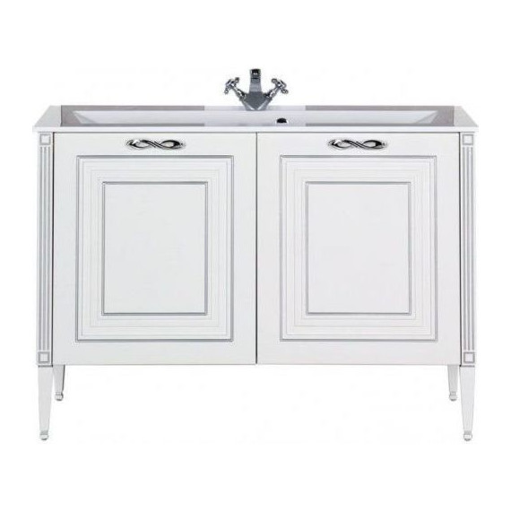 Тумба напольная с раковиной Aquanet Паола 120 см 181763, белый/серебро - фото, картинка 4 Тумба напольная с раковиной Aquanet Паола 120 см 181763, белый/серебро - фото 4