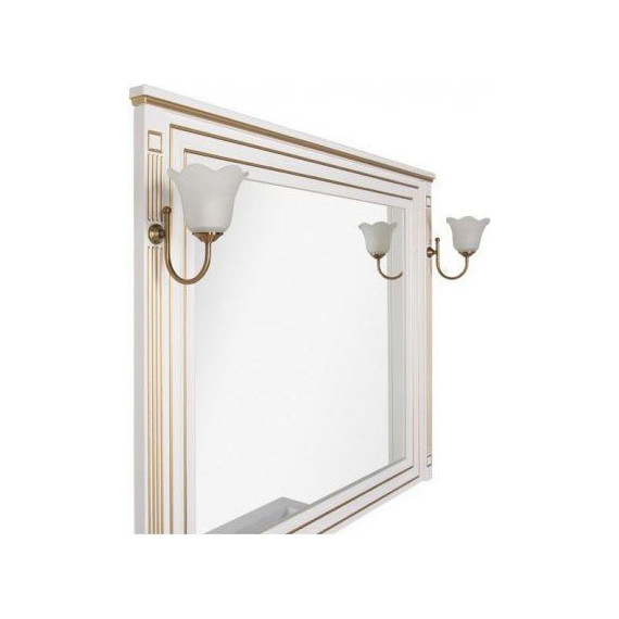 Зеркало Aquanet Паола 120 см 186105, белый/золото - фото, картинка 5 Зеркало Aquanet Паола 120 см 186105, белый/золото - фото 5