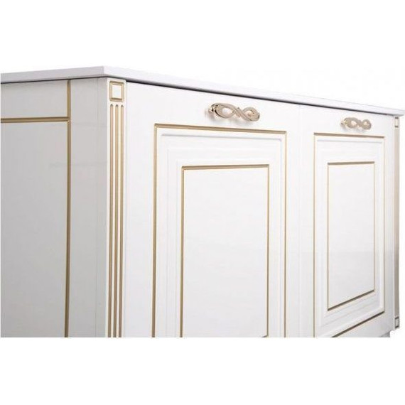 Тумба напольная с раковиной Aquanet Паола 120 см 186114, белый/золото - фото, картинка 7 Тумба напольная с раковиной Aquanet Паола 120 см 186114, белый/золото - фото 7