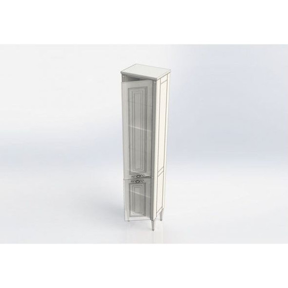 Пенал напольный Aquanet Паола 40 см 186112, белый/золото - фото, картинка 9 Пенал напольный Aquanet Паола 40 см 186112, белый/золото - фото 9