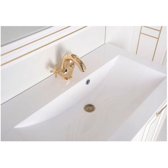 Тумба напольная с раковиной Aquanet Паола 90 см 186116, белый/золото - фото, картинка 8 Тумба напольная с раковиной Aquanet Паола 90 см 186116, белый/золото - фото 8