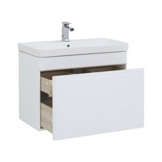 Тумба подвесная с раковиной Aquanet София 80 см 199869, белый - фото 2