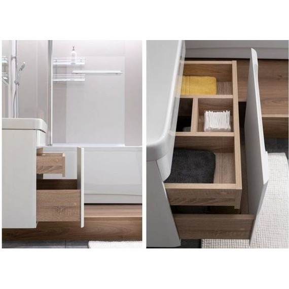 Тумба подвесная с раковиной Aquanet София 80 см 199869, белый - фото 5