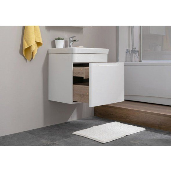 Тумба подвесная с раковиной Aquanet София 80 см 199869, белый - фото 6