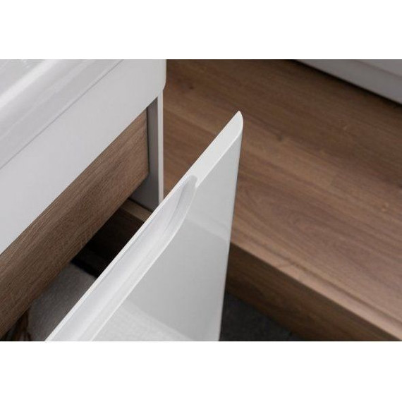 Тумба подвесная с раковиной Aquanet София 80 см 199869, белый - фото 7