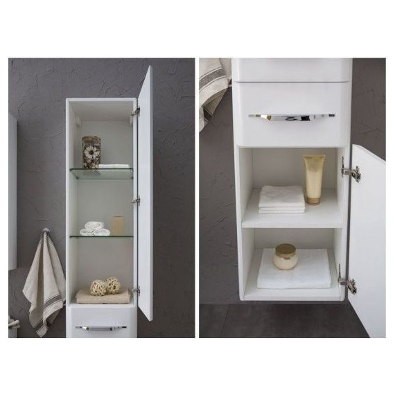 Пенал подвесной Aquanet Виченца 36 см 196964, белый - фото 7