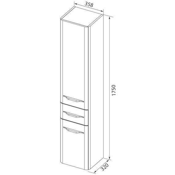 Пенал подвесной Aquanet Виченца 36 см 196964, белый - фото 9