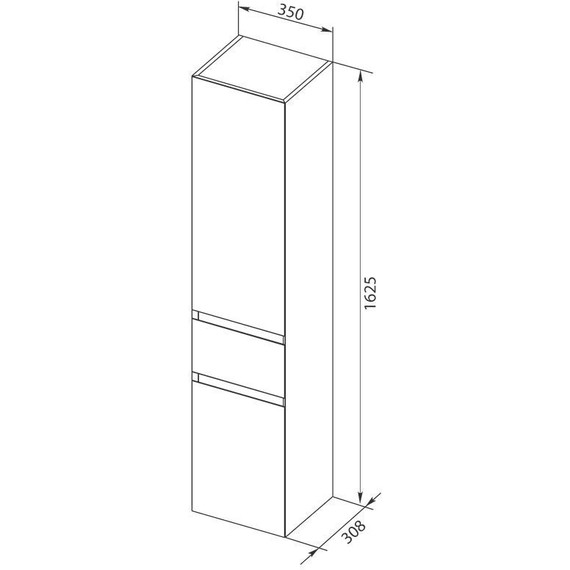 Пенал подвесной Aquanet Йорк 35 см 202095, белый - фото 14