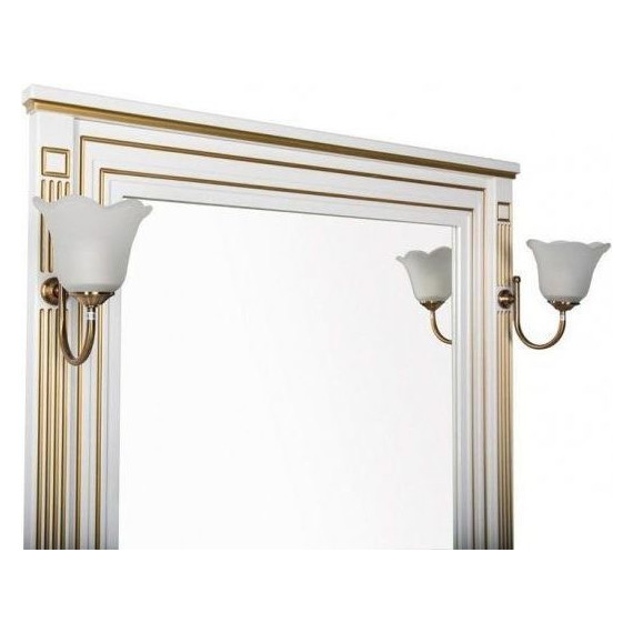 Зеркало Aquanet Паола 90 см 186108, белый/золото - фото, картинка 4 Зеркало Aquanet Паола 90 см 186108, белый/золото - фото 4