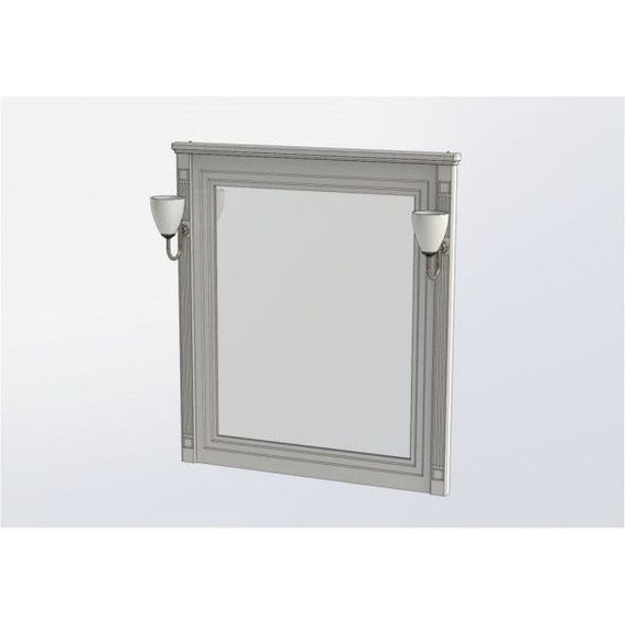 Зеркало Aquanet Паола 90 см 186108, белый/золото - фото, картинка 5 Зеркало Aquanet Паола 90 см 186108, белый/золото - фото 5