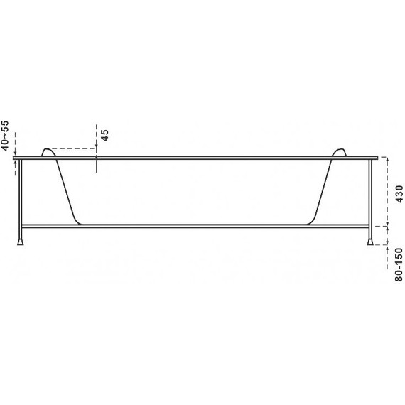 Ванна акриловая Bas Имейджен 140х140 см (на каркасе) - фото 7