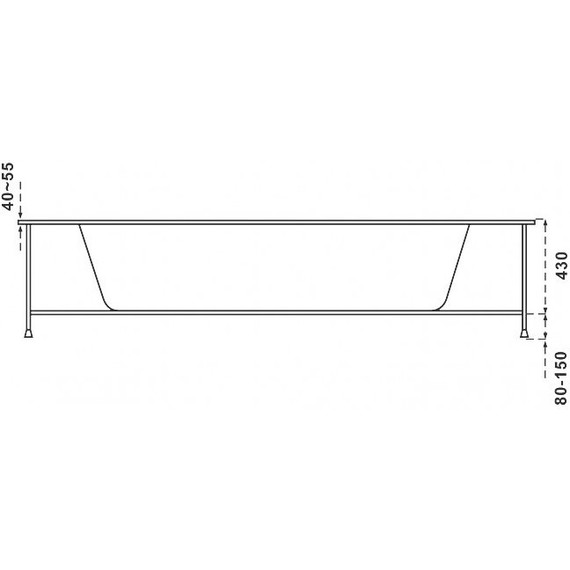 Ванна акриловая Bas Аура 150х150 см (на каркасе), Размер - мм: 1500х1500 - фото 6