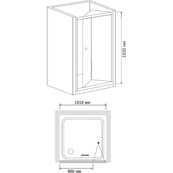 Душевая дверь RGW CL-21 100 см 04092110-11, хром/прозрачное - фото 3