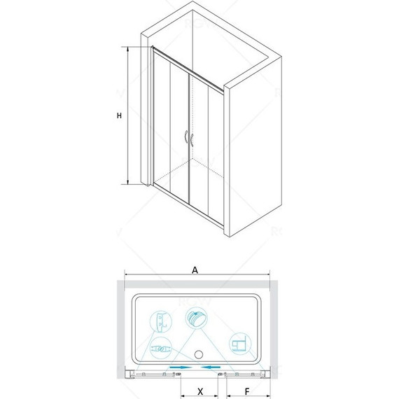 Душевая дверь RGW PA-11 120 см 01081112-21, хром/матовое - фото 4