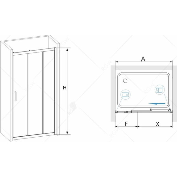 Душевая дверь RGW PA-13 120 см 06081312-11, хром/прозрачное - фото 3