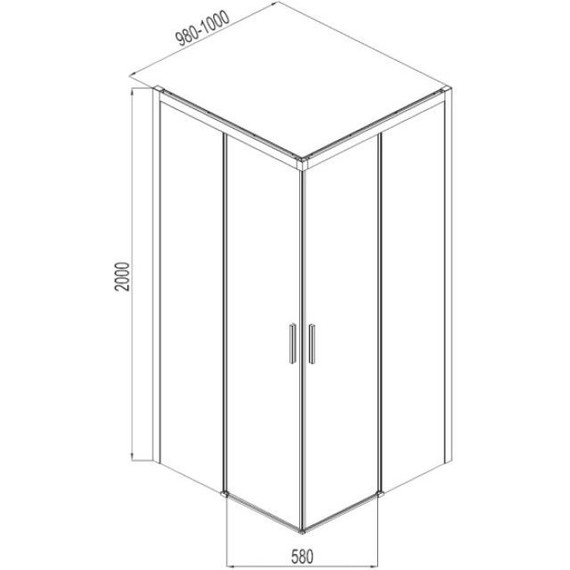 Душевое ограждение Aquanet Pleasure AE60-S-100x100U-BT 100x100 см (стекло 8 мм), чёрный/прозрачное - фото 5