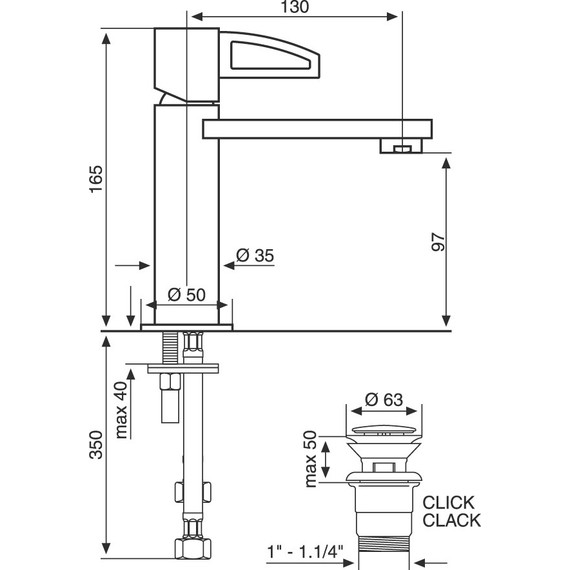 Смеситель для раковины Emmevi Ade CR78003LA - фото 2