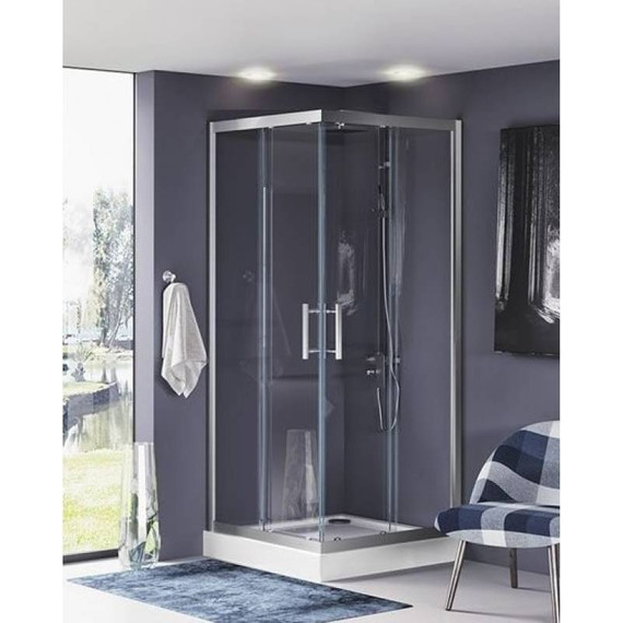 Душевое ограждение Aquanet Delta Cube NPE1142 90x90 см (стекло 8 мм), хром/прозрачное - фото 10