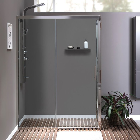 Душевое ограждение Aquanet Delta NPE1131 140x80 см (стекло 8 мм), хром/прозрачное - фото 8