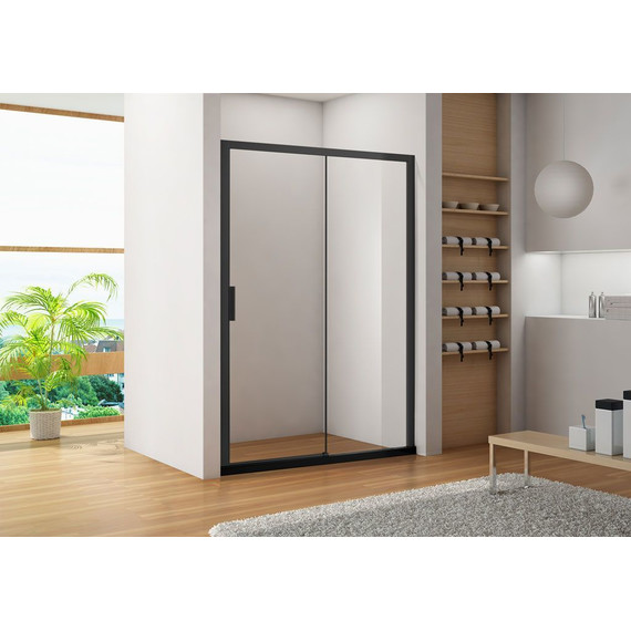 Душевая дверь Aquanet Pleasure AE60-N-130H200U-BT 130 см (стекло 8 мм), чёрный/прозрачное - фото 3