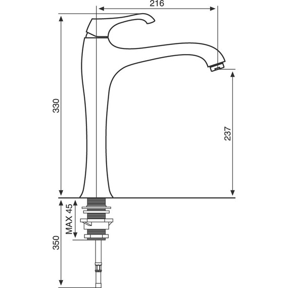 Смеситель для кухни Emmevi Ares OA76007, античное золото - фото 2