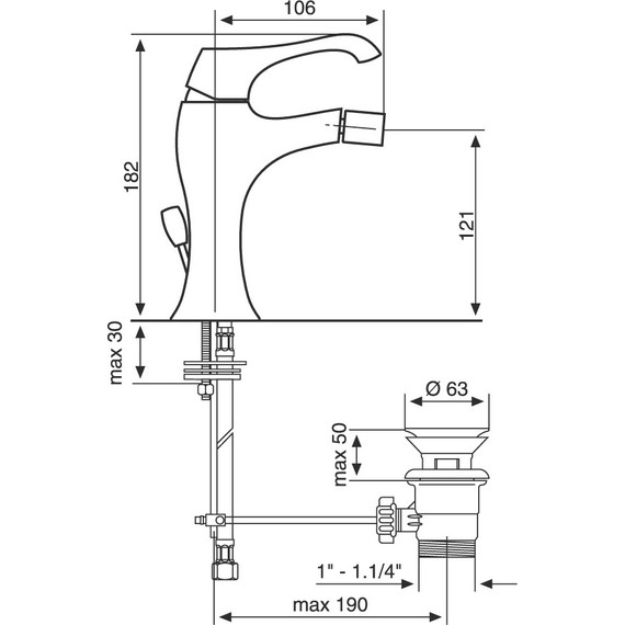 Смеситель для биде Emmevi Ares BR76004, бронза - фото 2