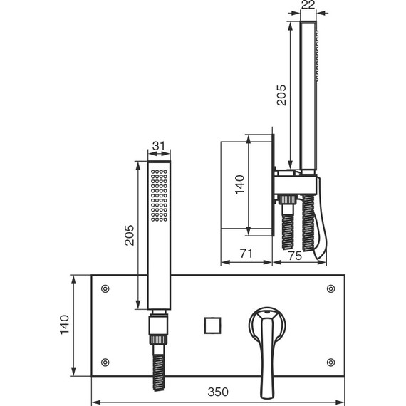 Смеситель для душа Emmevi Ares CR76059 - фото 2