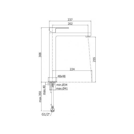 Смеситель для раковины высокий Paffoni Elle EL081CR - фото 3