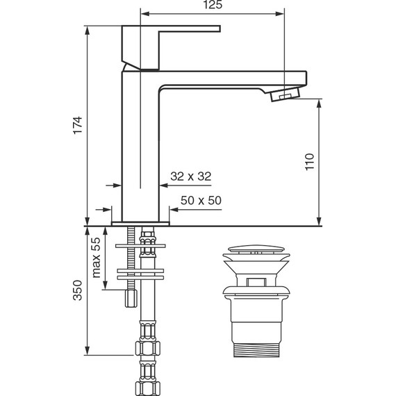 Смеситель для раковины Emmevi Gea CR26003LA - фото 2