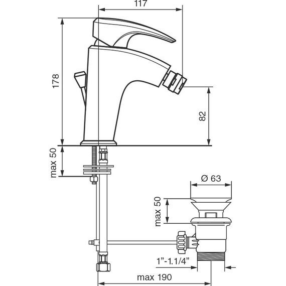 Смеситель для биде Emmevi Kali CR75004 - фото 2