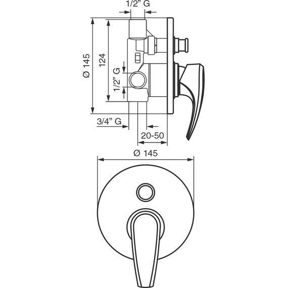 Смеситель для ванны Emmevi Kali CR75019 - фото 2