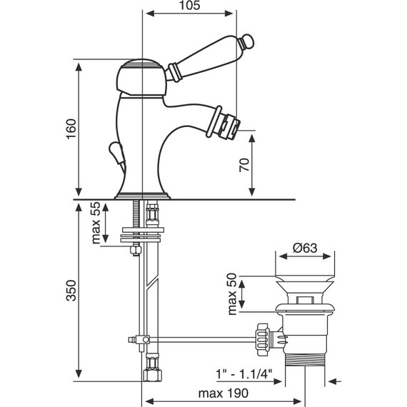 Смеситель для биде Emmevi Laguna СR40064 - фото 2