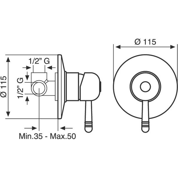 Смеситель для душа Emmevi Laguna OR40009, золото - фото 2