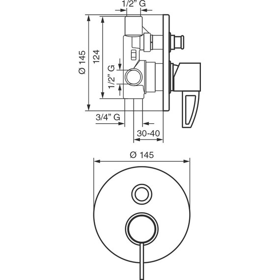 Смеситель для ванны Emmevi Minu CR83019LA - фото 2