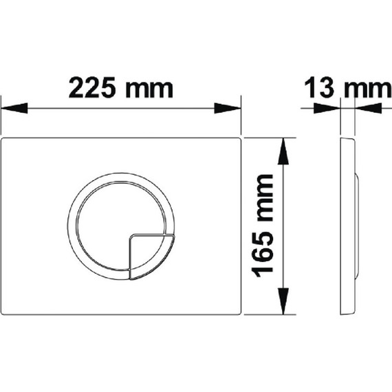 Кнопка смыва Berges Wasserhaus Novum R2 040022, хром матовый - фото 2