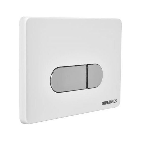 Кнопка смыва Berges Wasserhaus Novum D7 040037, хром глянец/белый - фото 2